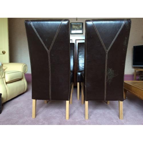 Leather dining chairs for covering
