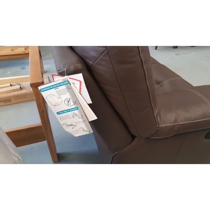 BRAND NEW Axis From ScS LEATHER 3 Seater Manual Recliner & 2 Seater Manual Recliner ***CAN DELIVER**
