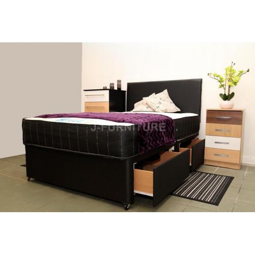 NEW STOCK! DIVAN BED WITH LUXURY ORTHOPAEDIC/MEMORY FOAM 10" MATTRESS IN ALL SIZES! SUPER DEAL!