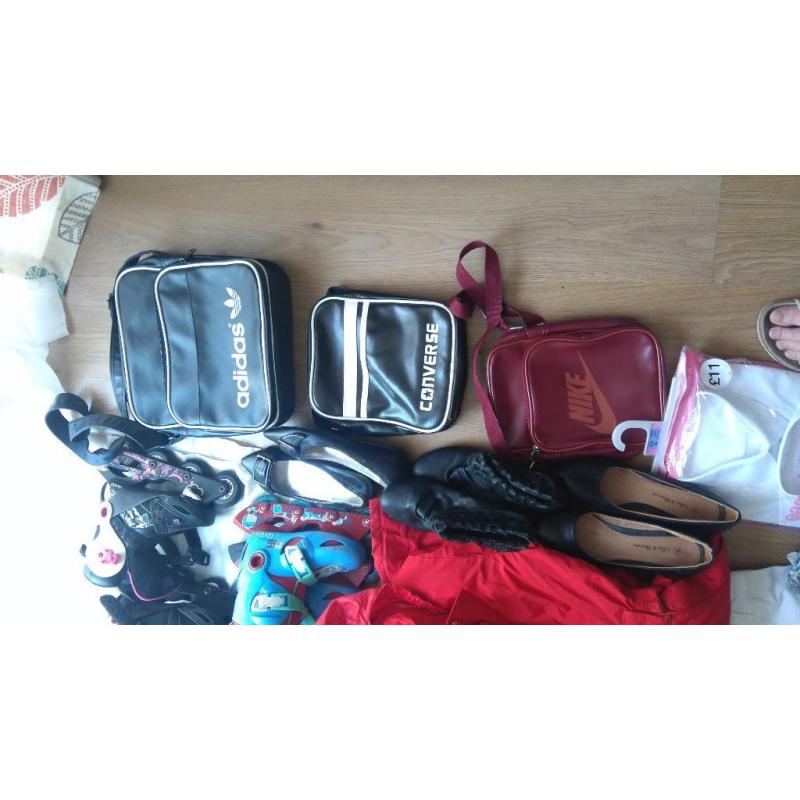 BOYS CLOTHES, SPORTS BAGS, CHILDREN'S SKATES, WOMEN'S CLOTHES AND MORE