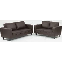 *Cheap Price* Good Quality Leather 3 2 Seater Sofa Set Black / Brown