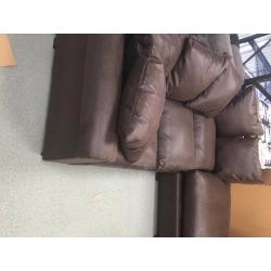 Brown Leather Corner Sofa ..Brand New and Never Used