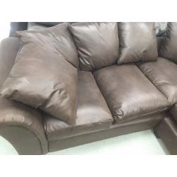 Brown Leather Corner Sofa ..Brand New and Never Used