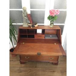 FREE DELIVERY ANTIQUE CHEST DESK BURRAU SOLID WOOD CHEST OF DRAWER