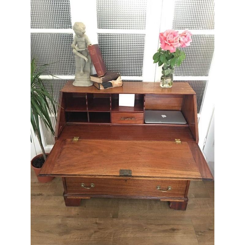 FREE DELIVERY ANTIQUE CHEST DESK BURRAU SOLID WOOD CHEST OF DRAWER