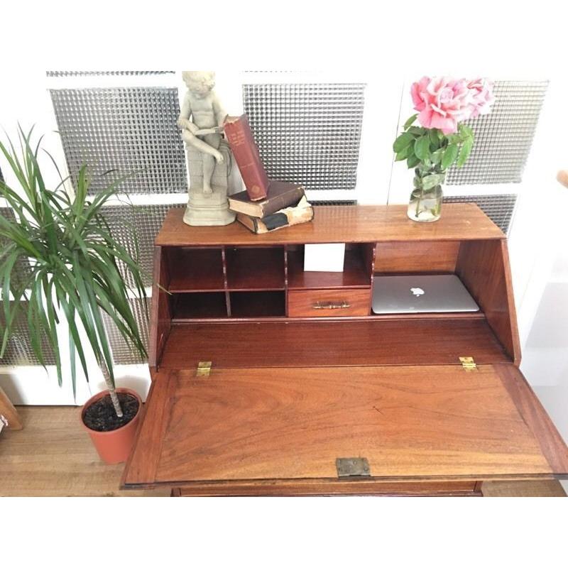 FREE DELIVERY ANTIQUE CHEST DESK BURRAU SOLID WOOD CHEST OF DRAWER