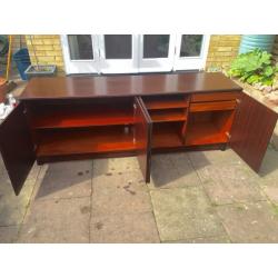 Contemporary 70s mahogany sideboard