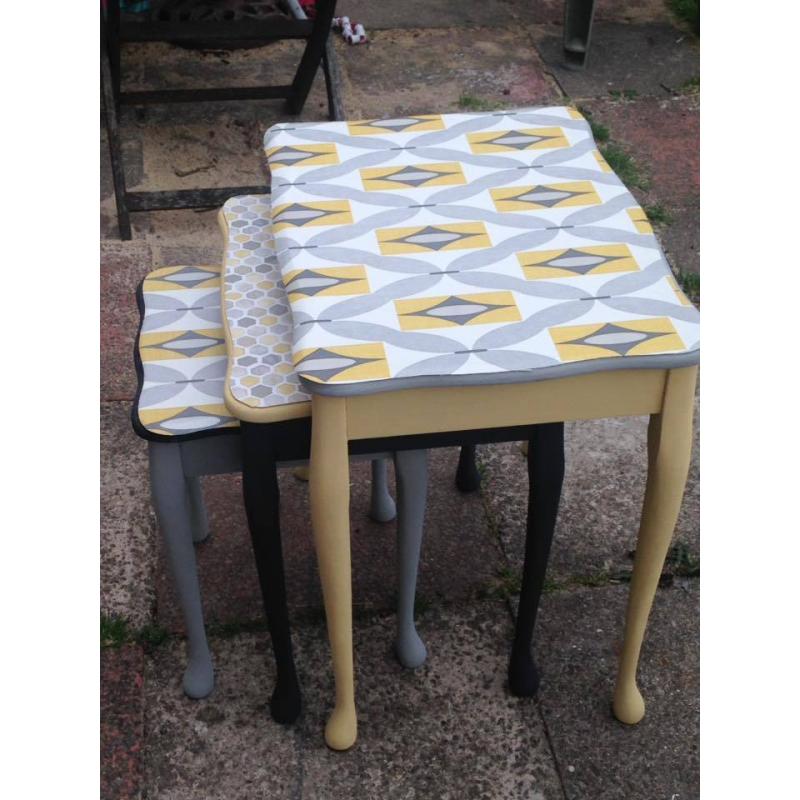 Wooden*Nest*of tables/trio,Upcycled,Hand created & Bespoke