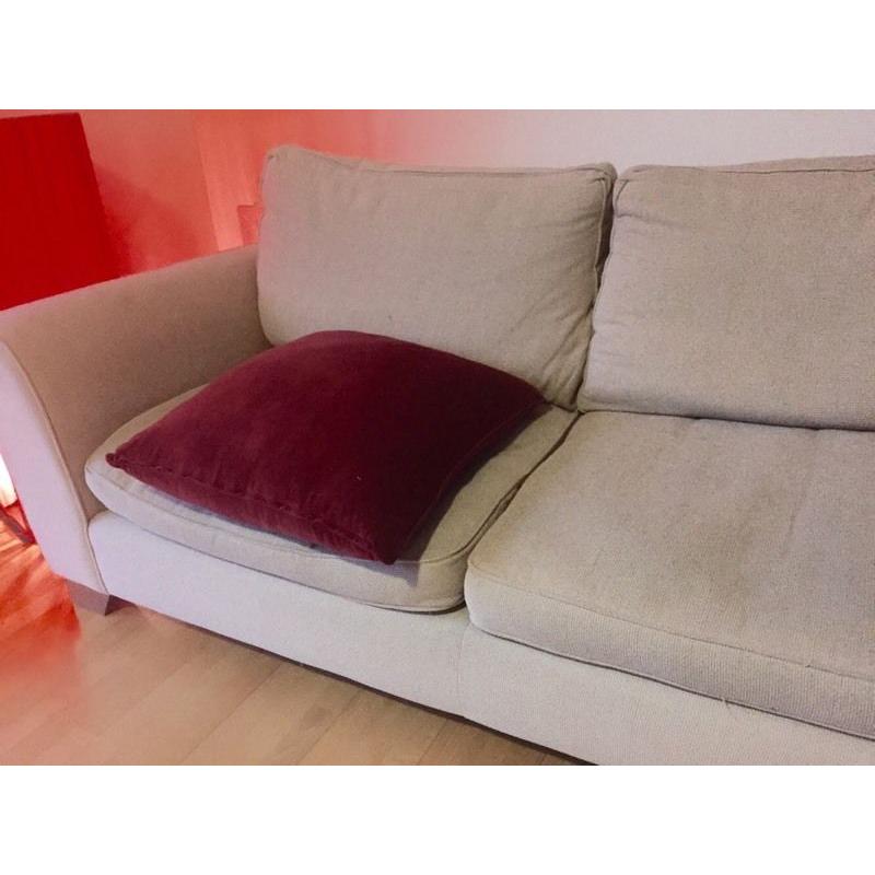 Cream fabric sofa