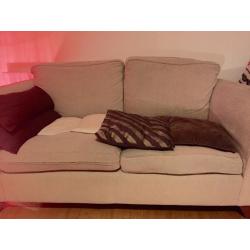 Cream fabric sofa