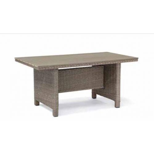 Brand New Patio Dining Table Rattan Glass Top Blue Diamond Panama flat packed 150cm by 80cm