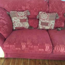 3&2 seater sofas clean good condition & very comfortable large footstool inc