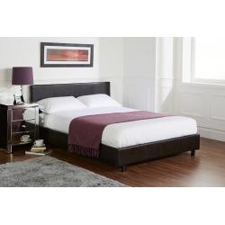 **100% GUARANTEED PRICE!**Double/Small Double Leather Bed With Eco-SPrung 8inch Dual Sided Mattress