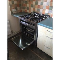 Cooker dual fuel. gas top electric oven. Lofra