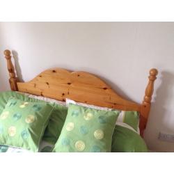 Pine double bed