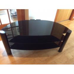 Glass corner TV unit
