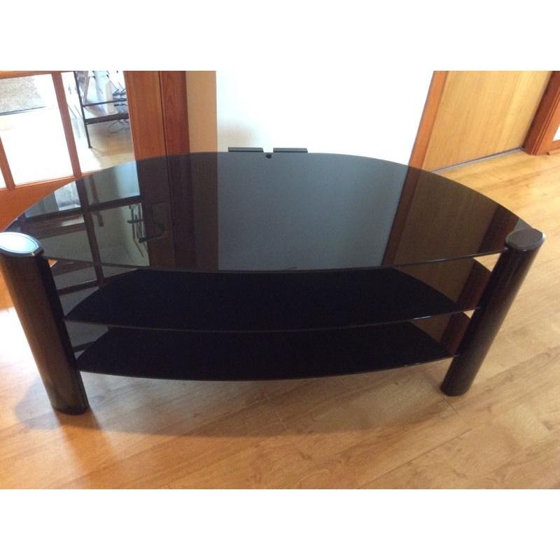 Glass corner TV unit
