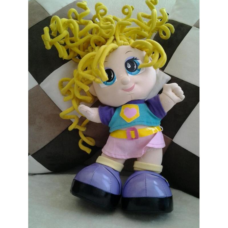 Cotton Dress Doll with BENDY WIRE HAIR ( GREAT for playing hairdressing ) App 14" tall without Hair