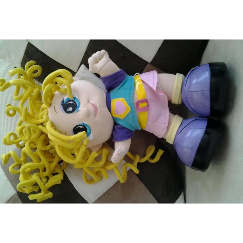 Cotton Dress Doll with BENDY WIRE HAIR ( GREAT for playing hairdressing ) App 14" tall without Hair