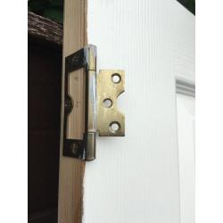 2 internal 3 panel wooden doors-white