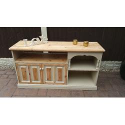 shabby chic ,pine small sidebaord /large tv unit
