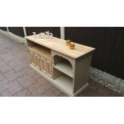 shabby chic ,pine small sidebaord /large tv unit