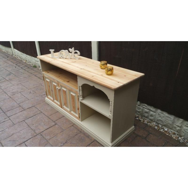 shabby chic ,pine small sidebaord /large tv unit