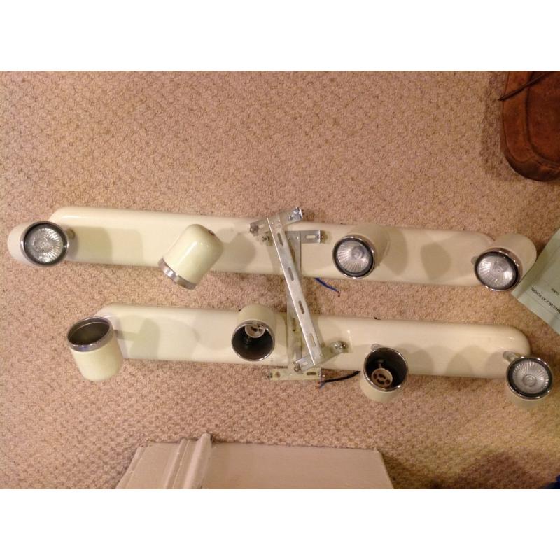 John Lewis Halogen / LED lights wall / ceiling cream enamel x2
