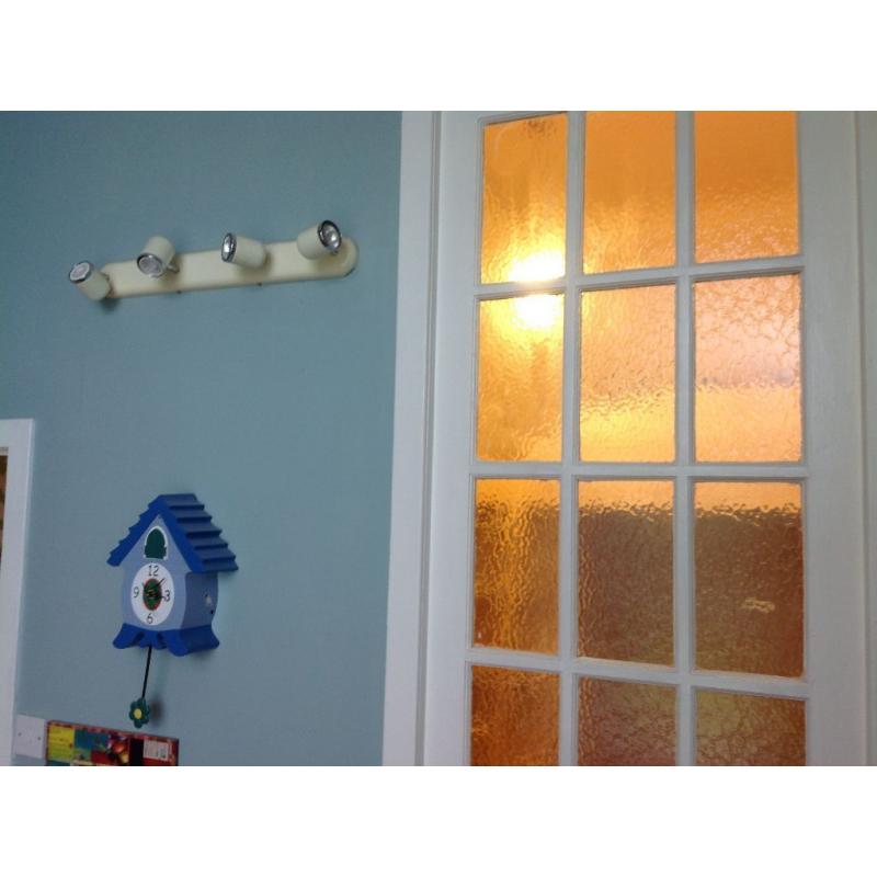 John Lewis Halogen / LED lights wall / ceiling cream enamel x2