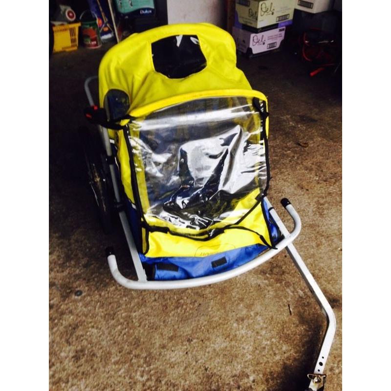 2 seater child bike trailer