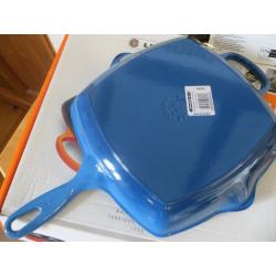 BRAND NEW LE CREUSET GRIDDLE PAN SKILLET (26) MARSEILLE BLUE