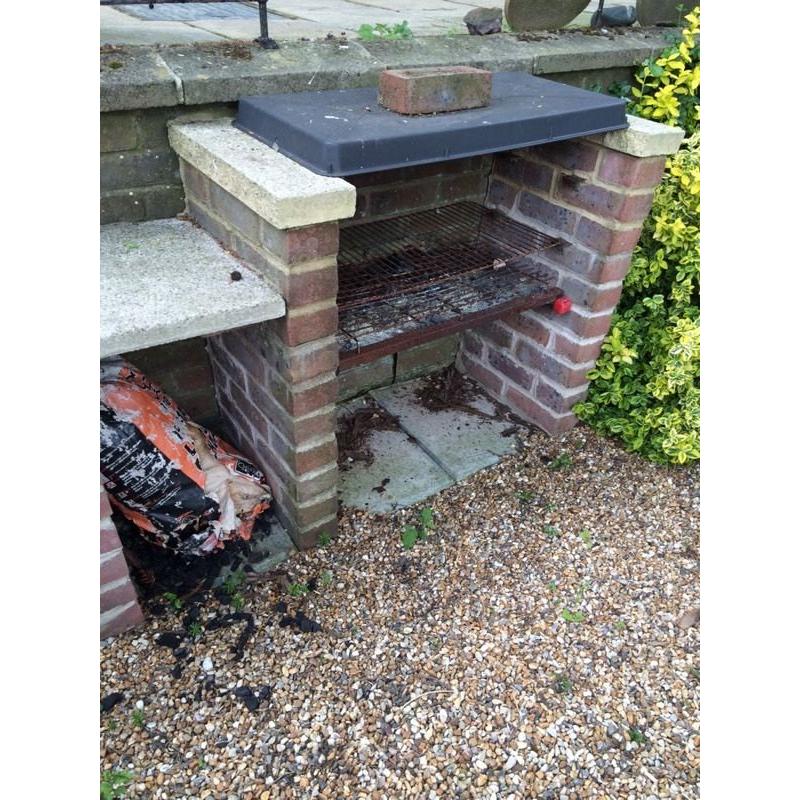 Brick barbecue..