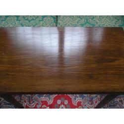 ANTIQUE GEORGIAN FOLD OVER TEA / CARD / SIDE TABLE SOLID MAHOGANY