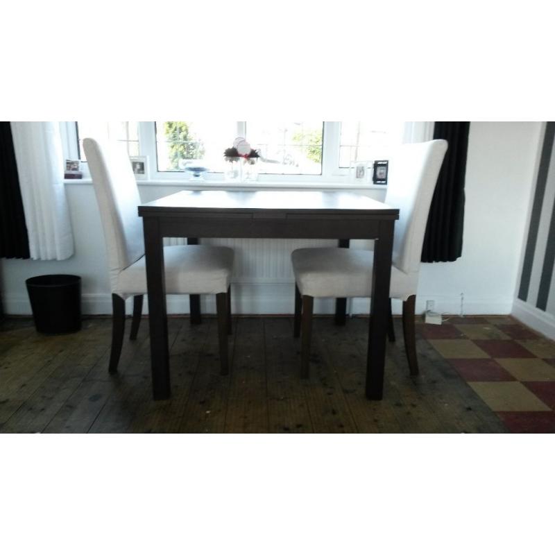 Dining table and 2 chairs