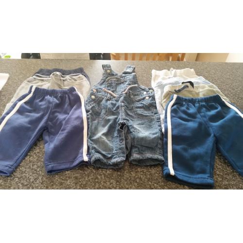 0-3 month trouser & dungaree bundle