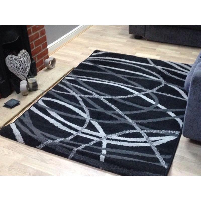 Rug - black/grey/white