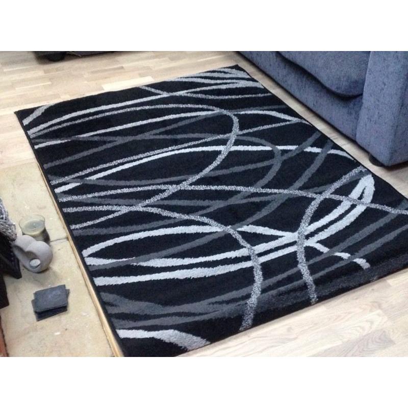 Rug - black/grey/white