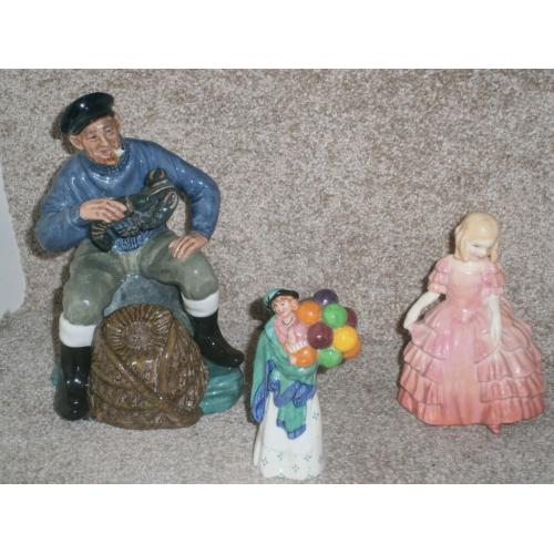 THE BALLOON SELLER HN2130 Royal Doulton Porcelain Figurine Miniature Rare