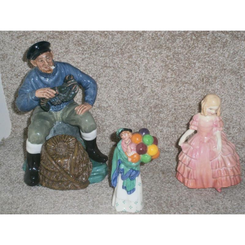 THE BALLOON SELLER HN2130 Royal Doulton Porcelain Figurine Miniature Rare