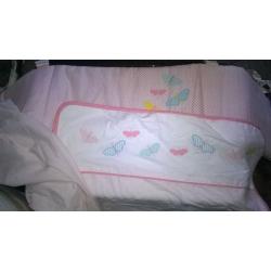 mothercare butterfly crib bedding