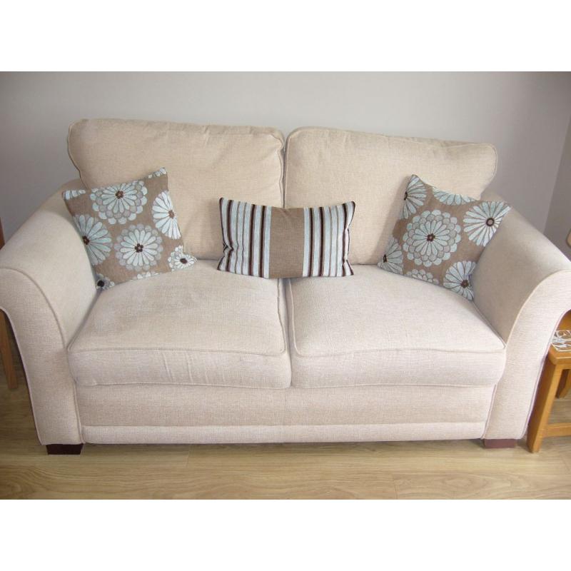 2 x SCS Cream 2 Seater Sofa's.