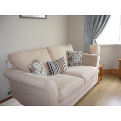 2 x SCS Cream 2 Seater Sofa's.