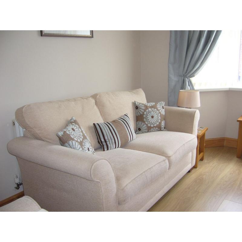 2 x SCS Cream 2 Seater Sofa's.