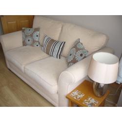2 x SCS Cream 2 Seater Sofa's.