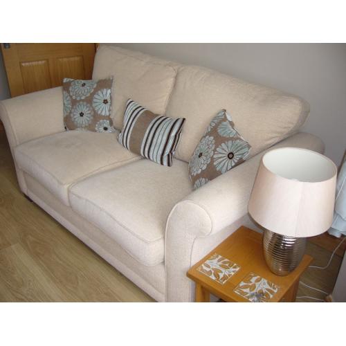 2 x SCS Cream 2 Seater Sofa's.