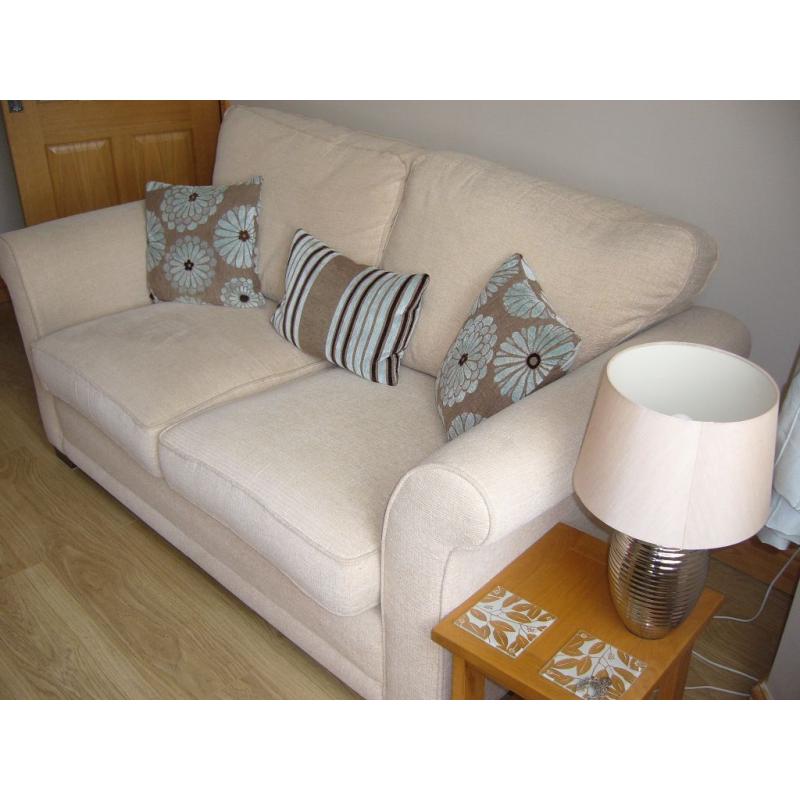 2 x SCS Cream 2 Seater Sofa's.