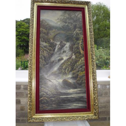 2 LARGE PAINTINGS OF BETTWS-Y-CRWYN