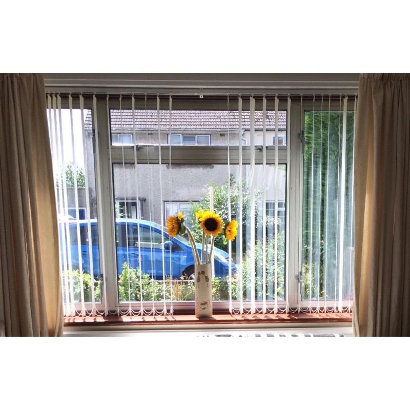 Vertical blinds: 237cm(w)x128cm(dr) & 177cm(w)x112cm(dr)