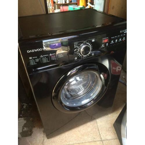Reconditioned Black Daewoo DWDM12CK 6kg load 1200 spin washing machine. 3 month money back guarantee