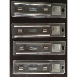 Cupboard brushed chrome handles - new